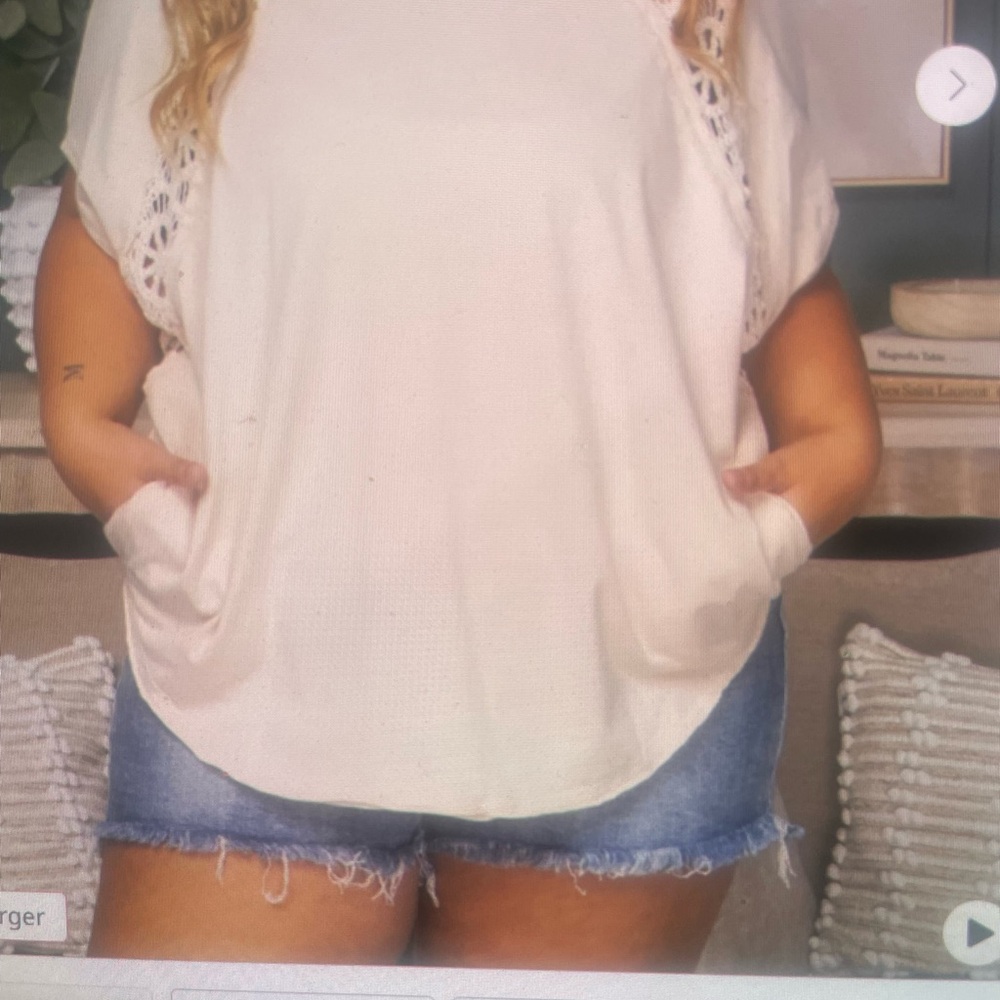 NWT Blue Velvet mineral washed top
